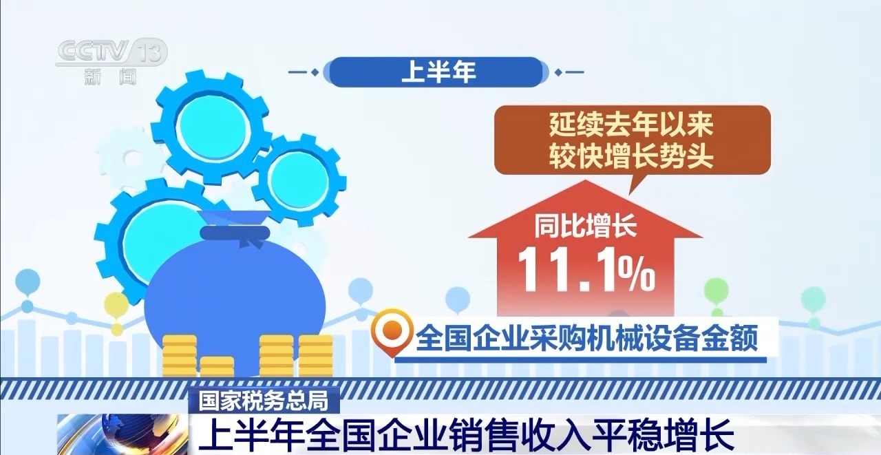 “兩新”政策成效明顯，上半年全國(guó)企業(yè)銷(xiāo)售收入平穩(wěn)增長(zhǎng)，家用視聽(tīng)設(shè)備銷(xiāo)售表現(xiàn)亮眼